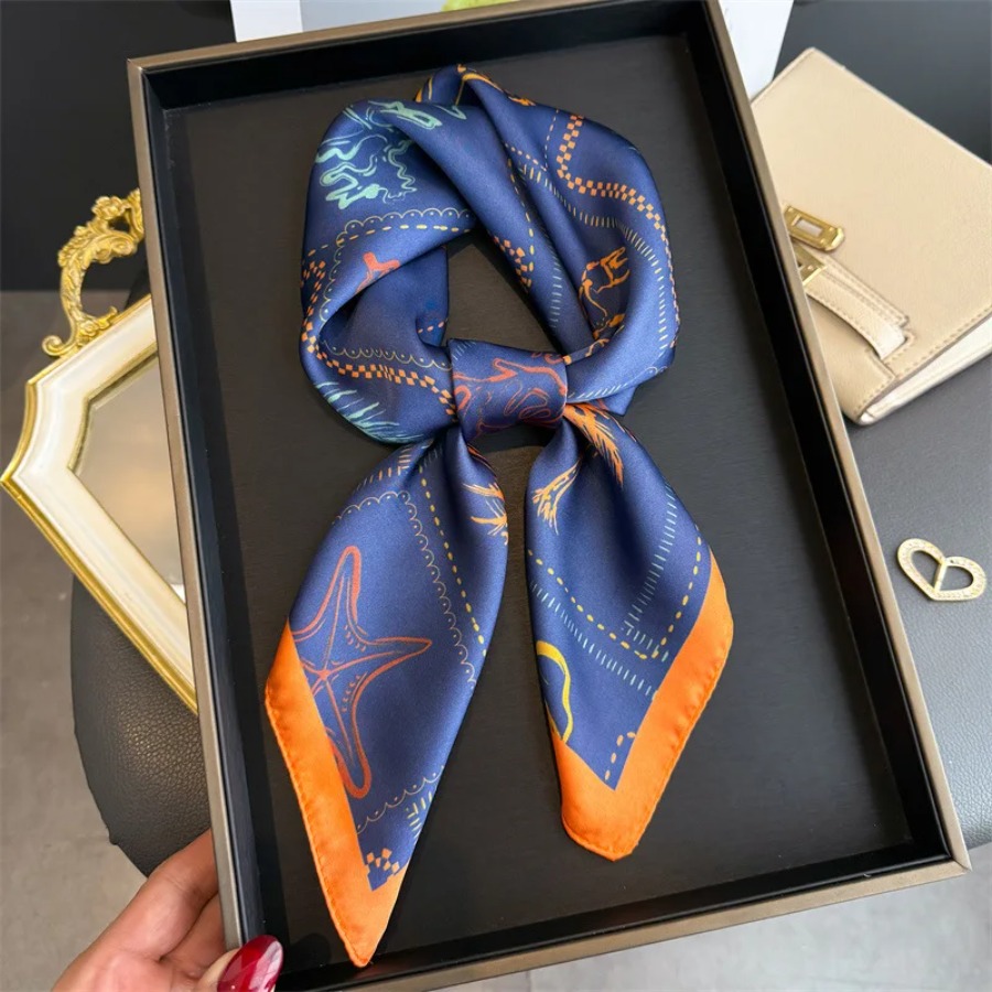 Blauw Print Zijden Vierkante S - Shawl Wrap Winter recensie en prijs